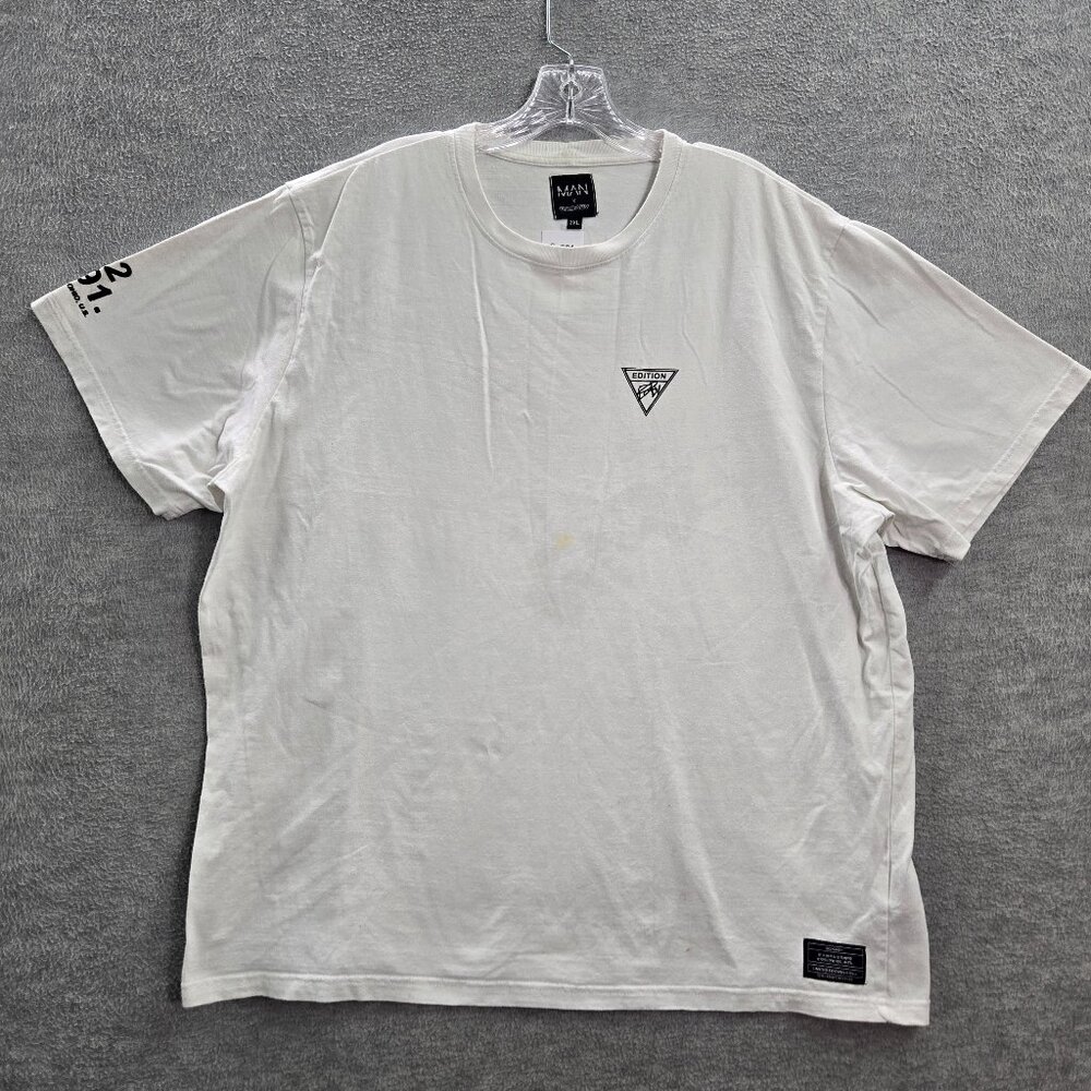 Boohoo Man x Da Baby 2XL White‎ Logo Worldwide Limited Edition Short Sleeve READ